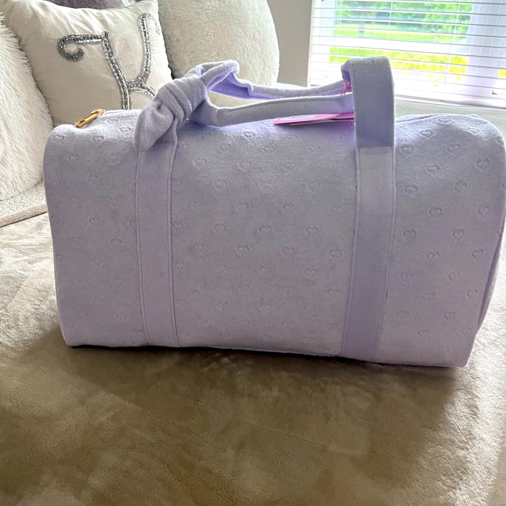Brand New Stoney Clover Lane for Target Lilac Terry Cloth Duffle w Strap